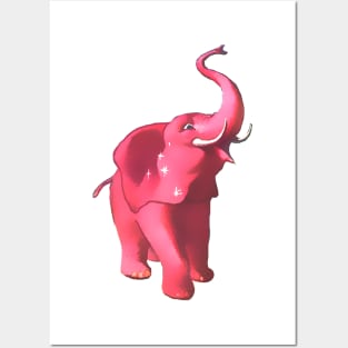 Pink elephant Posters and Art